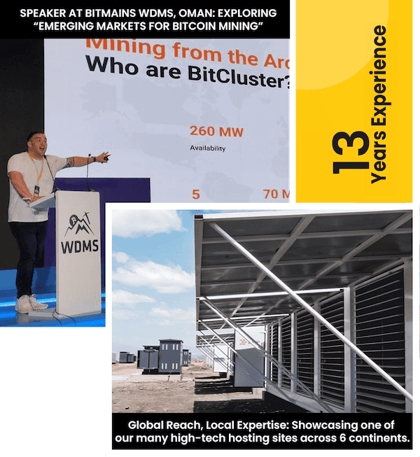 Darren speaking at a Bitcoin mining conference